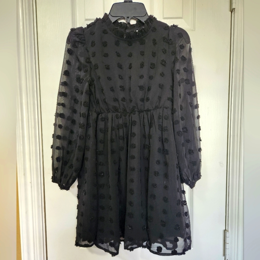 Mesh Sleeve Dress